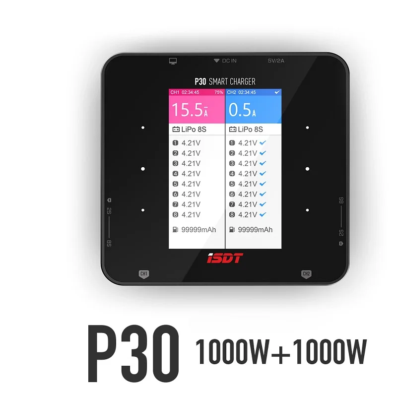 ISDT P30 Двухканальное зарядно – обзор и цена Drone Racing Charger