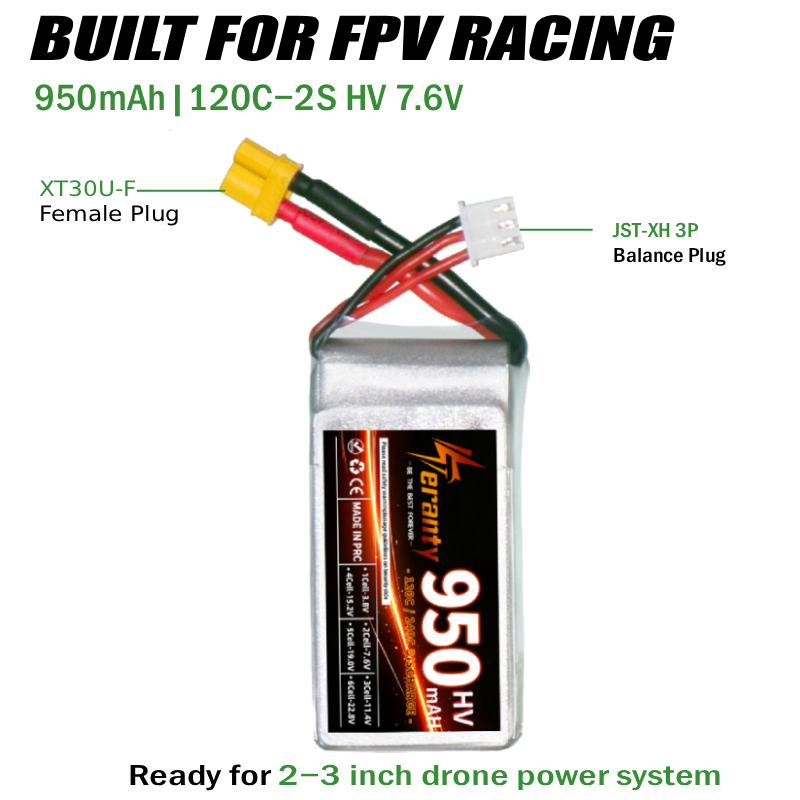 Аккумулятор Teranty 2S HV 7.6V – обзор и цена Drone Racing Charger
